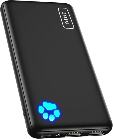 INIU Power Bank, Portable Charger 10000mAh Slimmest & Lightest High-Speed USB C Input & Output, PowerBank