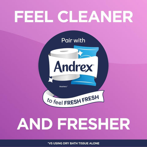 Andrex Gentle Clean Toilet Rolls - 45 Toilet Roll Pack